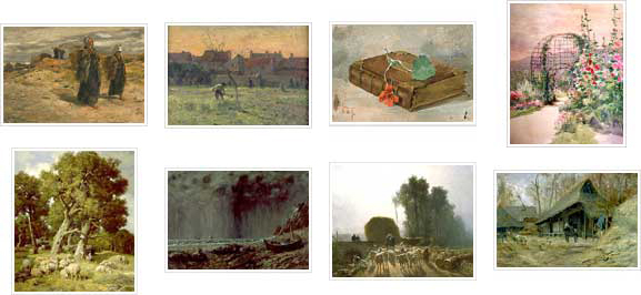 日本画水彩画 秋筏図 秋に描いた花 | 綺麗でしょ！「花の