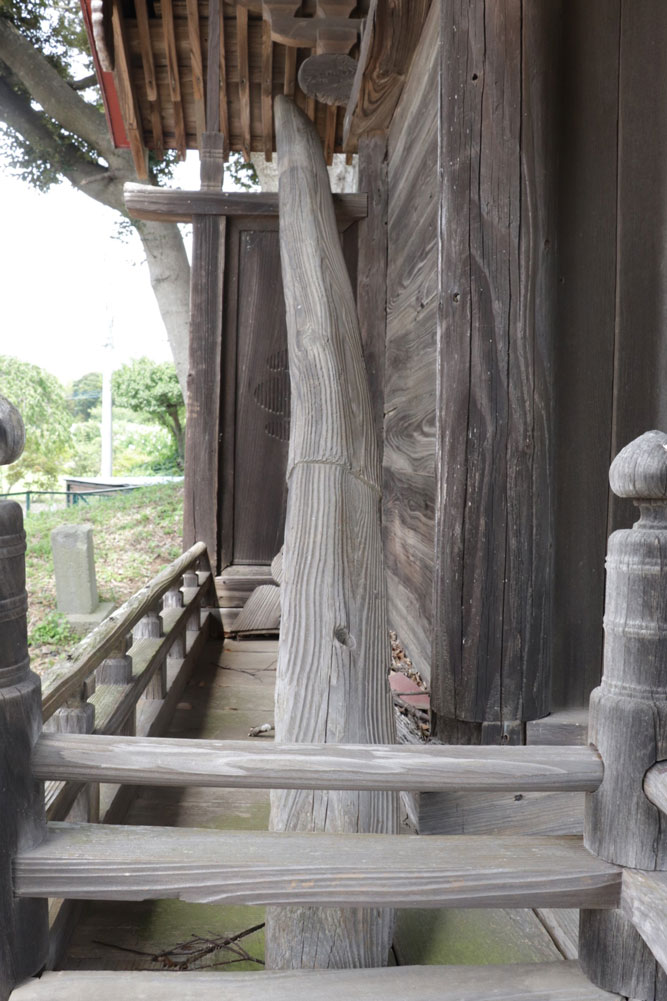 脇障子に立てかけられた木太刀