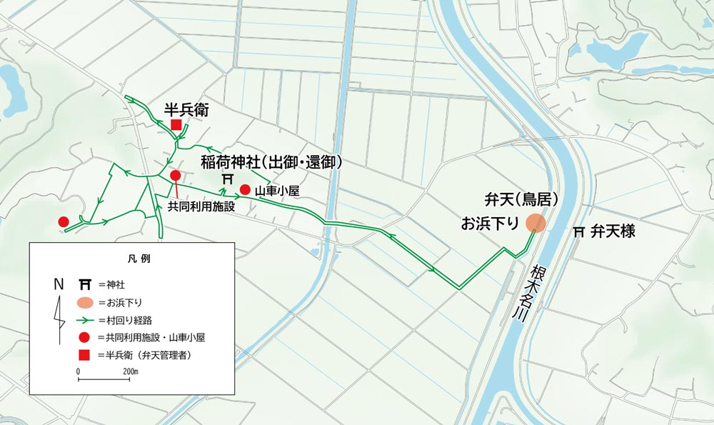 長沼の祇園　巡行図　令和元年(2019)