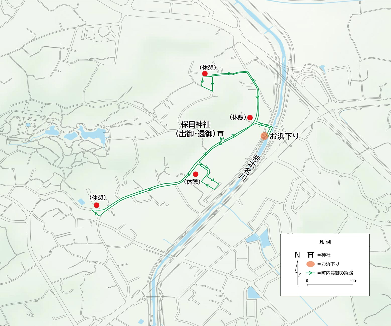 寺台の祇園　神輿巡行図