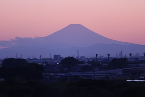 天守閣から富士山が見える季節