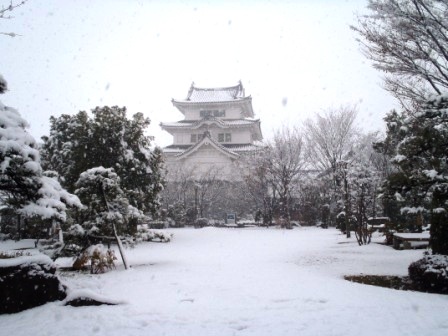 雪景色関宿城博物館