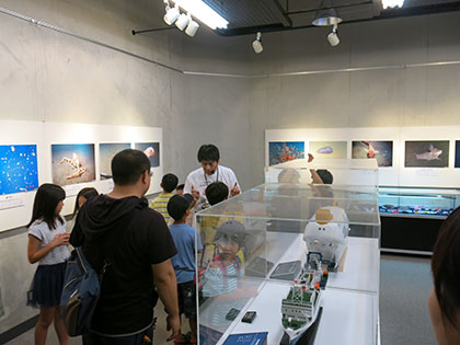 展示は館内各所に